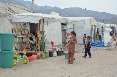 ילדים במחנה פליטים בעירק